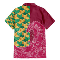 Japanese Bishamon-Kikkou Pattern Family Matching Mermaid Dress and Hawaiian Shirt Water Pillar Silent River Flow LT9 - Polynesian Pride