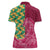 Japanese Bishamon-Kikkou Pattern Women Polo Shirt Water Pillar Silent River Flow - Polynesian Pride
