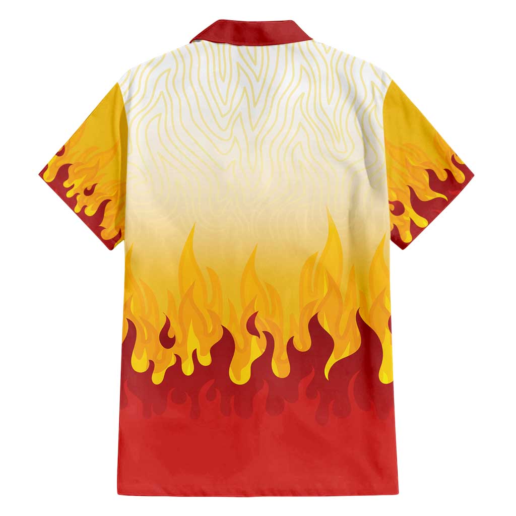 Japanese Kaen Pattern Family Matching Long Sleeve Bodycon Dress and Hawaiian Shirt Flame Pillar Blazing Lion Heart LT9 - Polynesian Pride