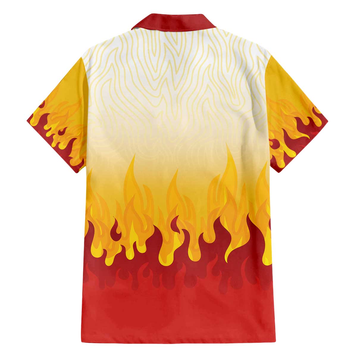 Japanese Kaen Pattern Family Matching Off The Shoulder Long Sleeve Dress and Hawaiian Shirt Flame Pillar Blazing Lion Heart LT9 - Polynesian Pride