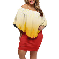 Japanese Kaen Pattern Family Matching Off Shoulder Short Dress and Hawaiian Shirt Flame Pillar Blazing Lion Heart LT9 Mom's Dress Red - Polynesian Pride