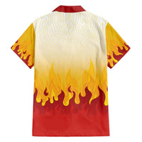 Japanese Kaen Pattern Family Matching Puletasi and Hawaiian Shirt Flame Pillar Blazing Lion Heart LT9 - Polynesian Pride