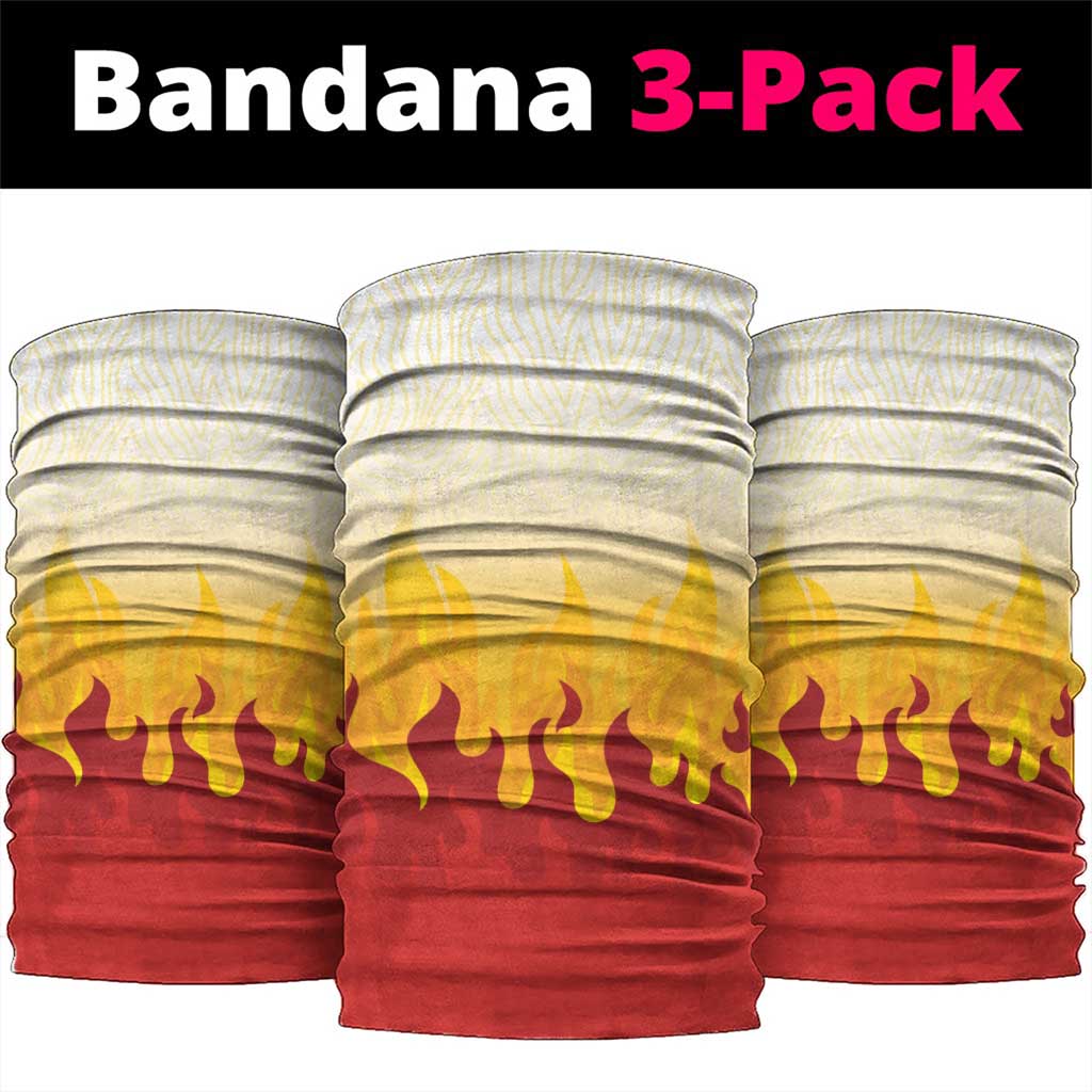 Japanese Kaen Pattern Neck Gaiter Flame Pillar Blazing Lion Heart - Polynesian Pride