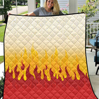 Japanese Kaen Pattern Quilt Flame Pillar Blazing Lion Heart LT9 Red - Polynesian Pride