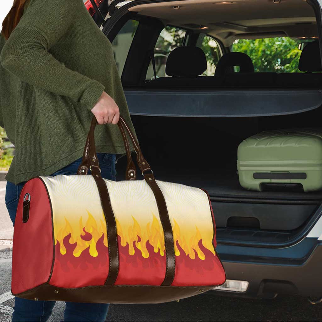 Japanese Kaen Pattern Travel Bag Flame Pillar Blazing Lion Heart LT9 - Polynesian Pride