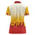 Japanese Kaen Pattern Women Polo Shirt Flame Pillar Blazing Lion Heart - Polynesian Pride