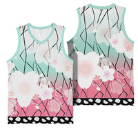 Japanese Kocho Pattern Basketball Jersey Insect Pillar Butterfly Flower Fairy - Polynesian Pride