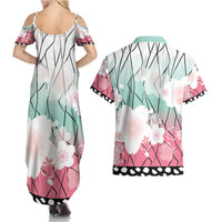 Japanese Kocho Pattern Couples Matching Summer Maxi Dress and Hawaiian Shirt Insect Pillar Butterfly Flower Fairy LT9 - Polynesian Pride