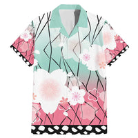 Japanese Kocho Pattern Family Matching Mermaid Dress and Hawaiian Shirt Insect Pillar Butterfly Flower Fairy LT9 Dad's Shirt - Short Sleeve Pink - Polynesian Pride