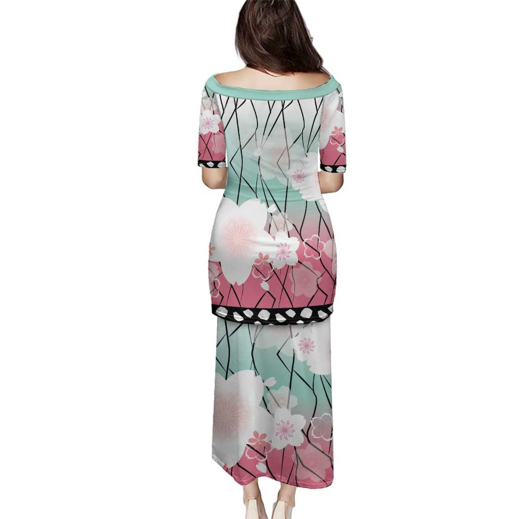 Japanese Kocho Pattern Family Matching Puletasi and Hawaiian Shirt Insect Pillar Butterfly Flower Fairy LT9 - Polynesian Pride