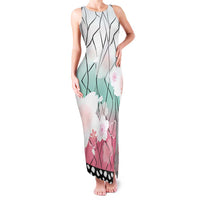 Japanese Kocho Pattern Family Matching Tank Maxi Dress and Hawaiian Shirt Insect Pillar Butterfly Flower Fairy LT9 Mom's Dress Pink - Polynesian Pride