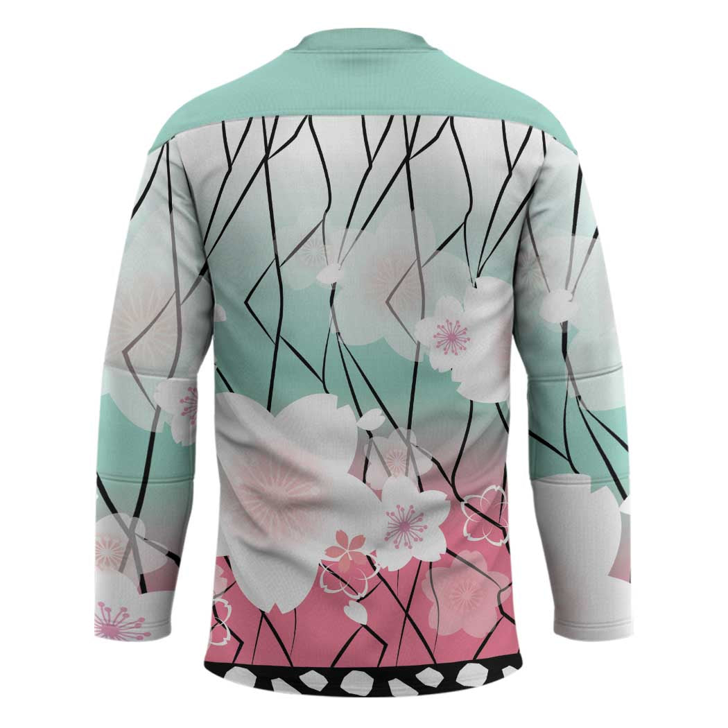 Japanese Kocho Pattern Hockey Jersey Insect Pillar Butterfly Flower Fairy - Polynesian Pride