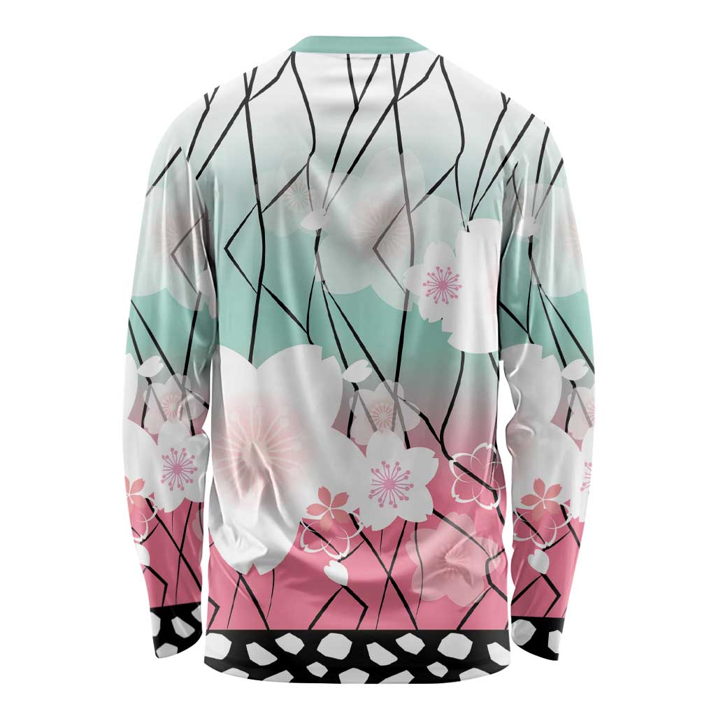 Japanese Kocho Pattern Long Sleeve Shirt Insect Pillar Butterfly Flower Fairy - Polynesian Pride