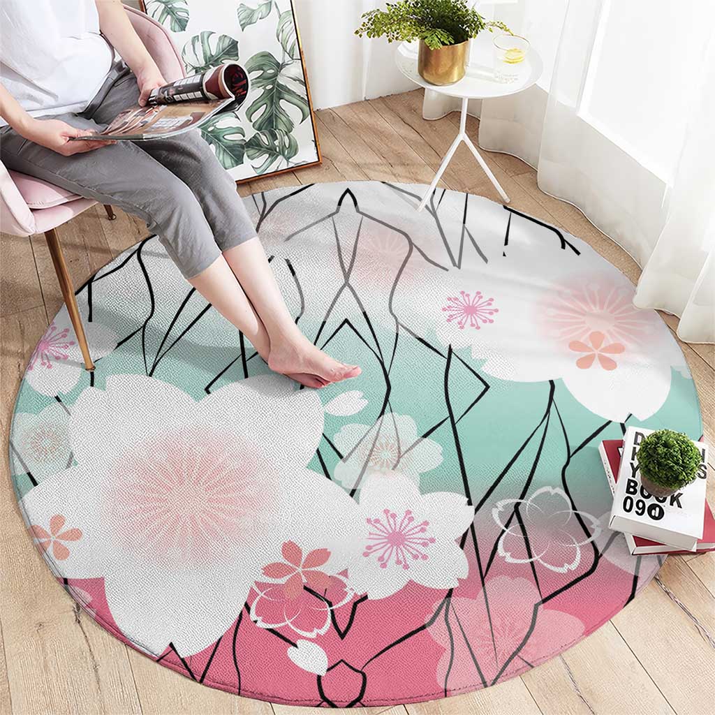 Japanese Kocho Pattern Round Carpet Insect Pillar Butterfly Flower Fairy LT9 - Polynesian Pride