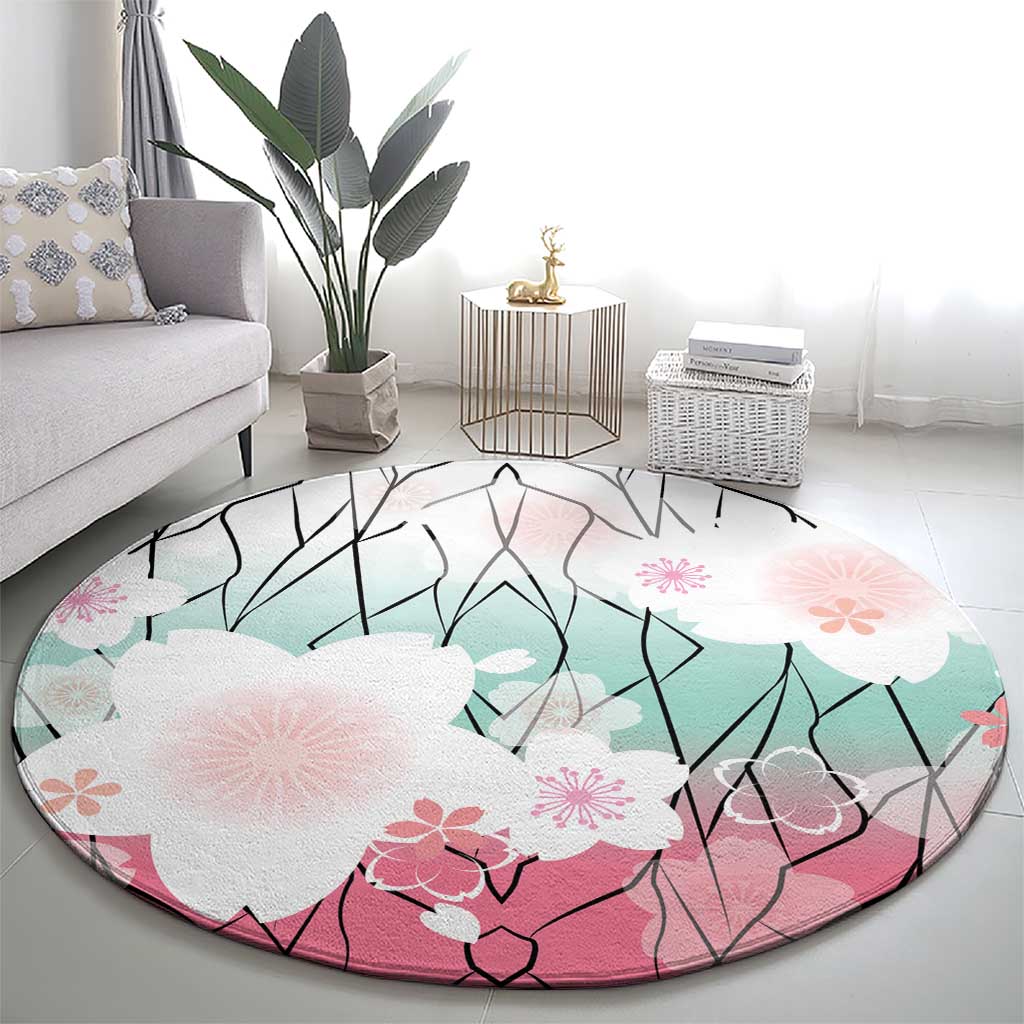 Japanese Kocho Pattern Round Carpet Insect Pillar Butterfly Flower Fairy LT9 - Polynesian Pride