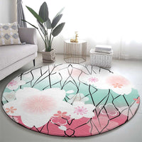 Japanese Kocho Pattern Round Carpet Insect Pillar Butterfly Flower Fairy LT9 - Polynesian Pride