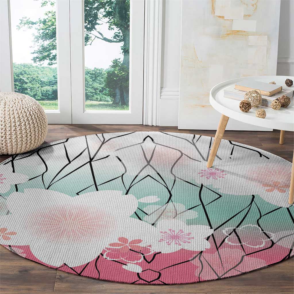 Japanese Kocho Pattern Round Carpet Insect Pillar Butterfly Flower Fairy LT9 - Polynesian Pride