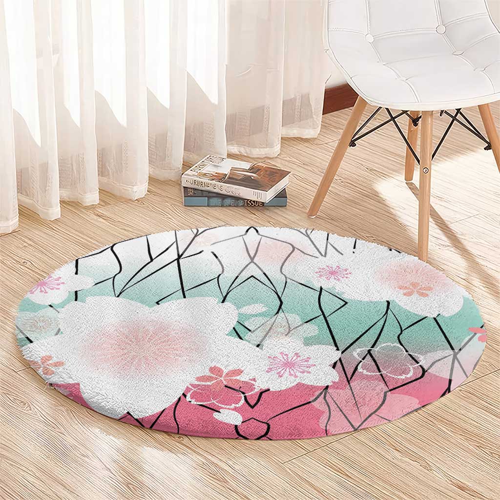 Japanese Kocho Pattern Round Carpet Insect Pillar Butterfly Flower Fairy LT9 - Polynesian Pride