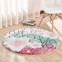 Japanese Kocho Pattern Round Carpet Insect Pillar Butterfly Flower Fairy LT9 - Polynesian Pride
