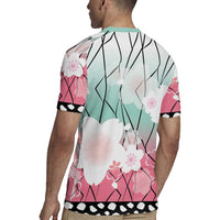 Japanese Kocho Pattern Rugby Jersey Insect Pillar Butterfly Flower Fairy - Polynesian Pride
