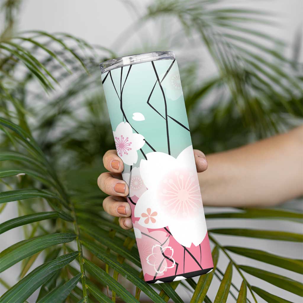 Japanese Kocho Pattern Skinny Tumbler Insect Pillar Butterfly Flower Fairy LT9 - Polynesian Pride