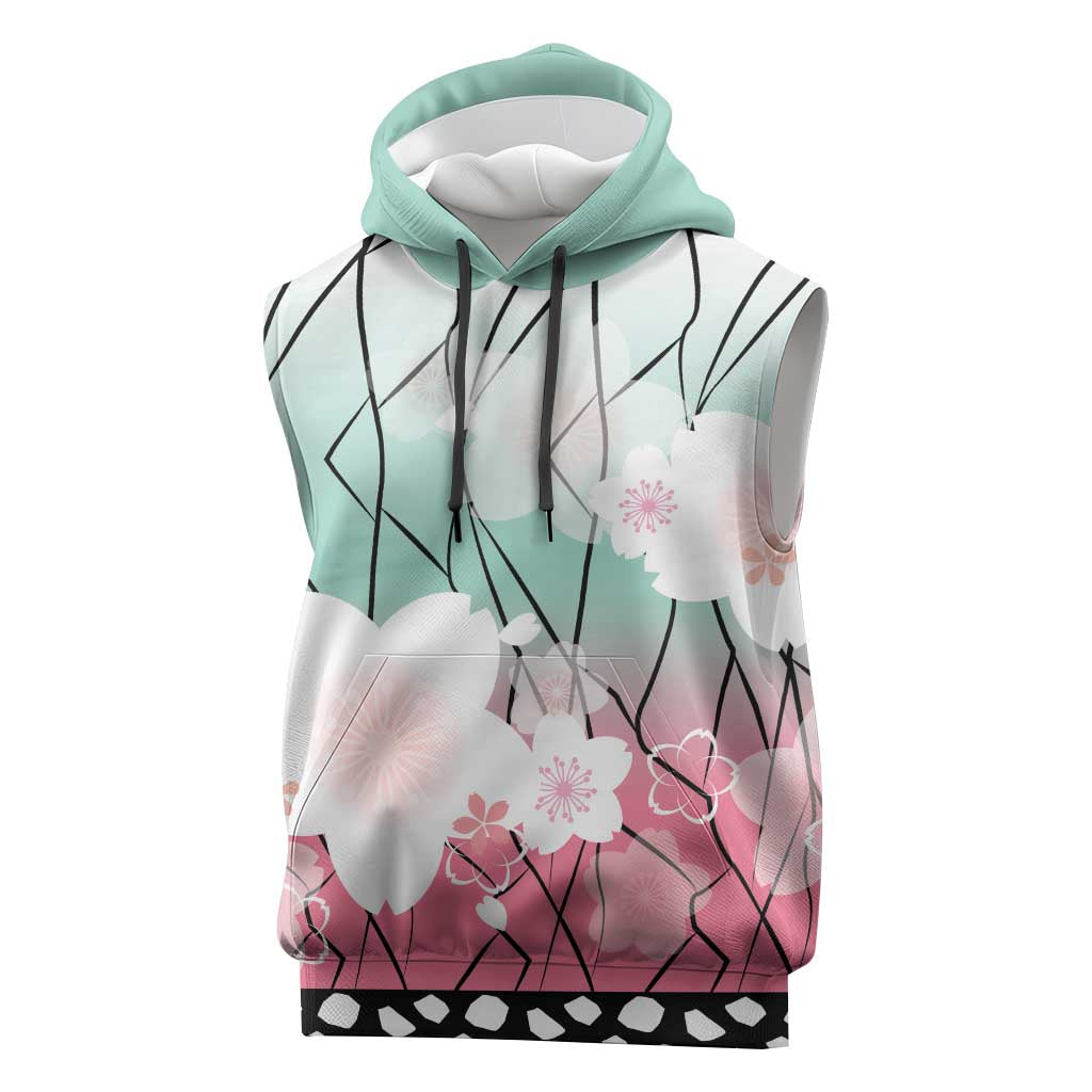 Japanese Kocho Pattern Sleeveless Hoodie Insect Pillar Butterfly Flower Fairy LT9 Pink - Polynesian Pride