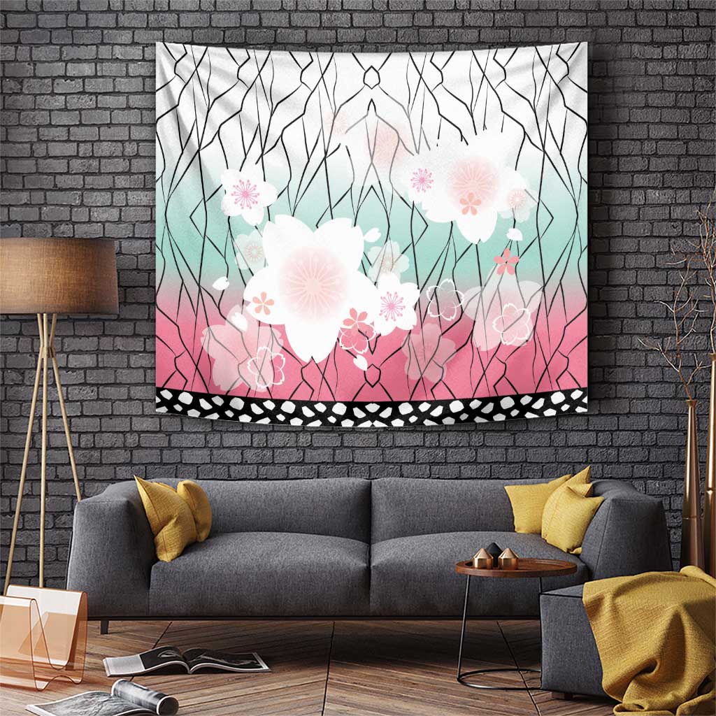 Japanese Kocho Pattern Tapestry Insect Pillar Butterfly Flower Fairy - Polynesian Pride