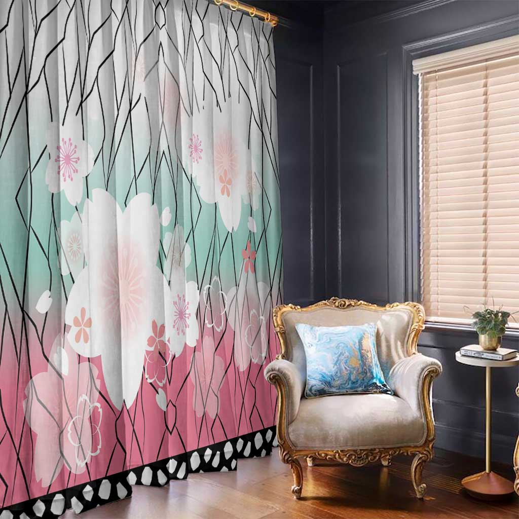 Japanese Kocho Pattern Window Curtain Insect Pillar Butterfly Flower Fairy LT9 - Polynesian Pride