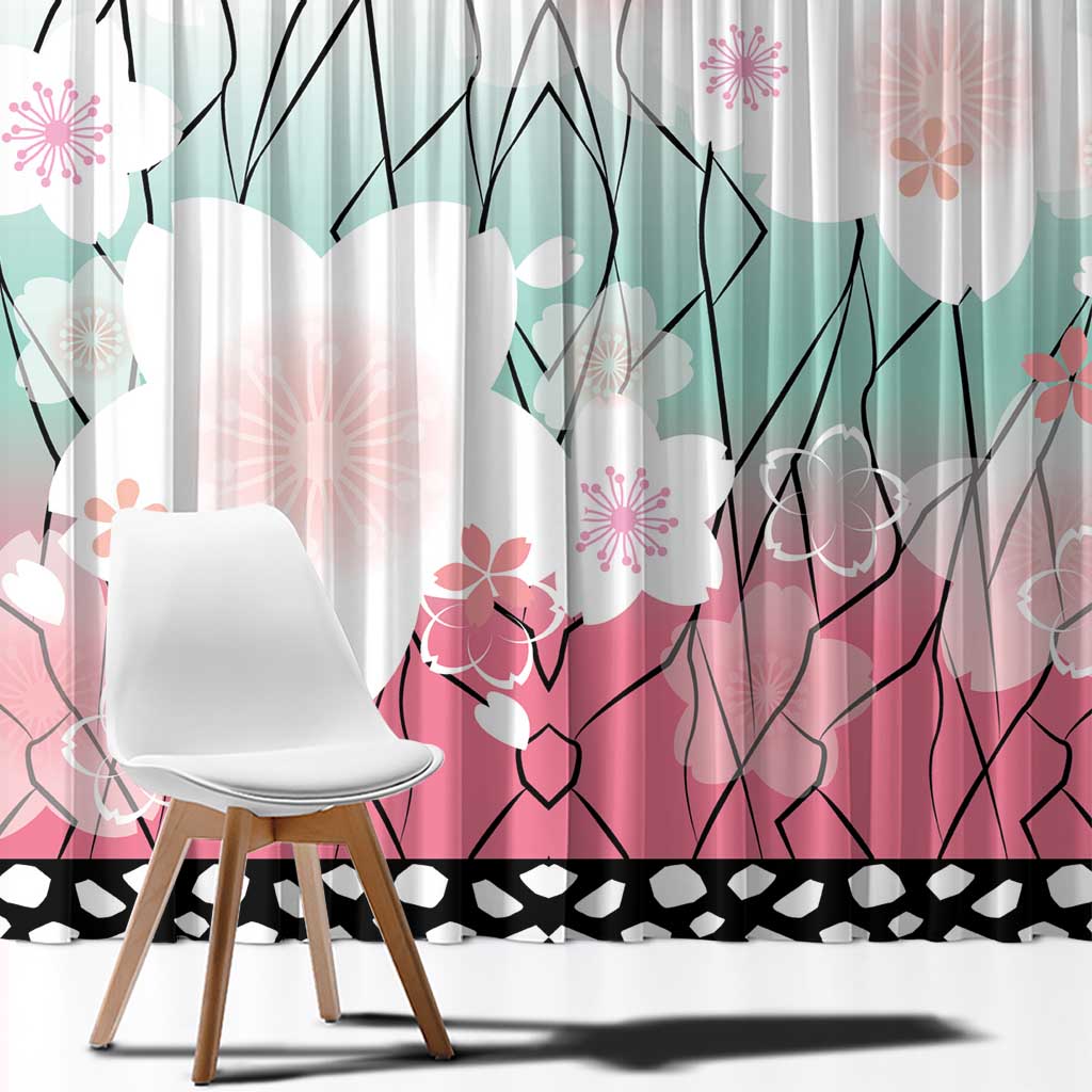 Japanese Kocho Pattern Window Curtain Insect Pillar Butterfly Flower Fairy LT9 - Polynesian Pride