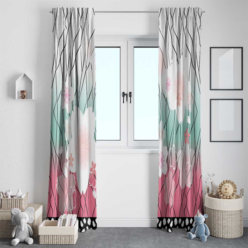 Japanese Kocho Pattern Window Curtain Insect Pillar Butterfly Flower Fairy LT9 - Polynesian Pride