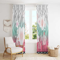Japanese Kocho Pattern Window Curtain Insect Pillar Butterfly Flower Fairy LT9 - Polynesian Pride
