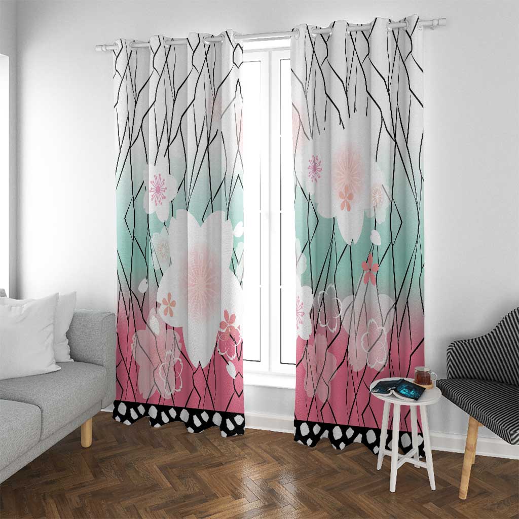 Japanese Kocho Pattern Window Curtain Insect Pillar Butterfly Flower Fairy LT9 With Grommets Pink - Polynesian Pride