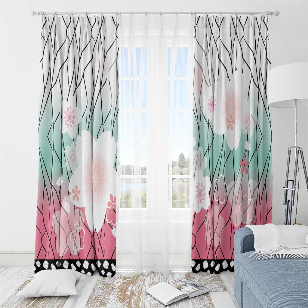 Japanese Kocho Pattern Window Curtain Insect Pillar Butterfly Flower Fairy LT9 - Polynesian Pride