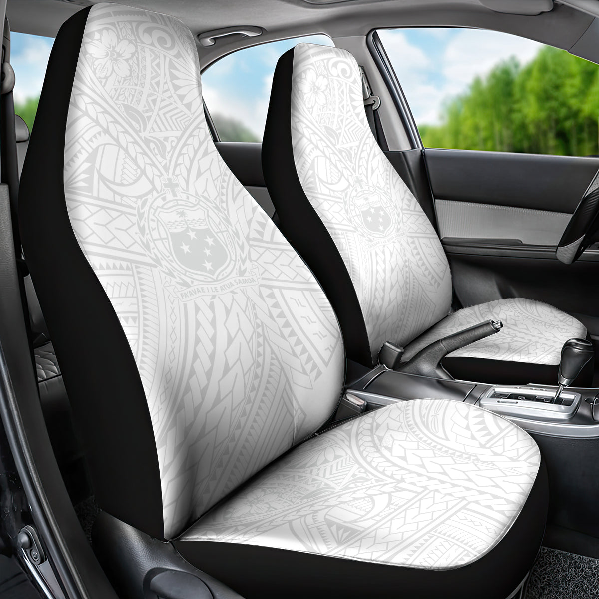 Samoa Lotu Tamaiti Car Seat Cover Polynesian White Sunday Simple LT9 - Polynesian Pride