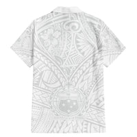 Samoa Lotu Tamaiti Family Matching Mermaid Dress and Hawaiian Shirt Polynesian White Sunday Simple LT9 - Polynesian Pride