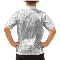 Samoa Lotu Tamait Family Matching Mermaid Dress and Hawaiian Shirt Tropical Plant White Sunday With Polynesia Pattern LT9 - Polynesian Pride