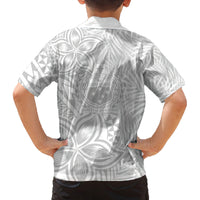 Samoa Lotu Tamait Family Matching Puletasi Dress and Hawaiian Shirt Tropical Plant White Sunday With Polynesia Pattern LT9 - Polynesian Pride