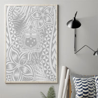 Personalised Samoa Lotu Tamait Canvas Wall Art Tropical Plant White Sunday With Polynesia Pattern LT9 - Polynesian Pride