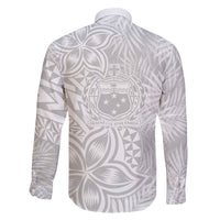 Personalised Samoa Lotu Tamait Family Matching Puletasi Dress and Hawaiian Shirt Tropical Plant White Sunday With Polynesia Pattern LT9 - Polynesian Pride
