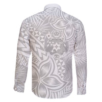 Personalised Tonga White Sunday Family Matching Off Shoulder Maxi Dress and Hawaiian Shirt Tropical Plant With Polynesian Pattern LT9 - Polynesian Pride