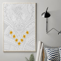 Tonga White Sunday Canvas Wall Art Polynesian Plumeria Tribal Simple LT9 - Polynesian Pride