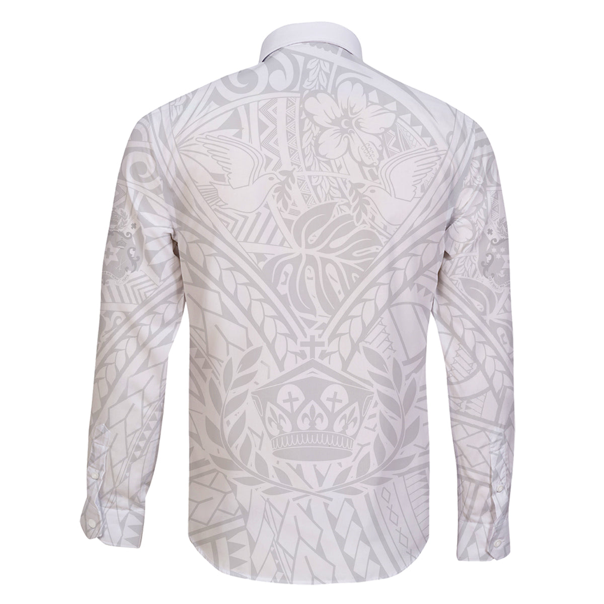 Tonga White Sunday Family Matching Summer Maxi Dress and Hawaiian Shirt Polynesian Plumeria Tribal Simple LT9 - Polynesian Pride