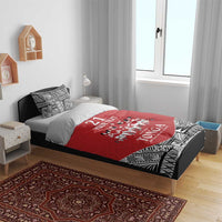 Custom Tonga Rugby Mate Ma'a Bedding Set Tonga XIII Make History Pacific Champions