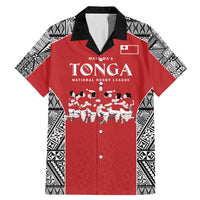 Custom Tonga Rugby Mate Ma'a Family Matching Mermaid Dress and Hawaiian Shirt Tonga XIII Make History Pacific Champions LT9 Dad's Shirt - Short Sleeve Red - Polynesian Pride