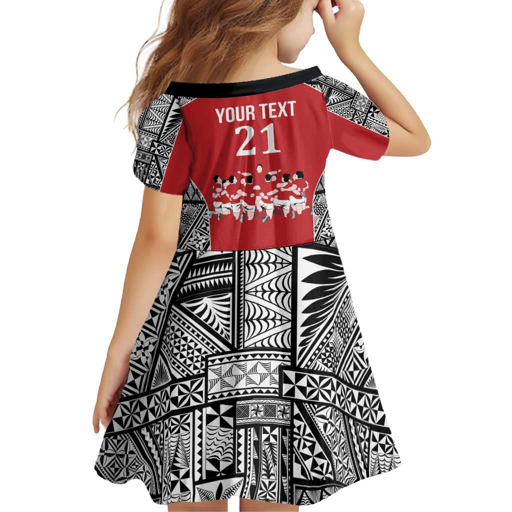 Custom Tonga Rugby Mate Ma'a Family Matching Off Shoulder Short Dress and Hawaiian Shirt Tonga XIII Make History Pacific Champions LT9 - Polynesian Pride