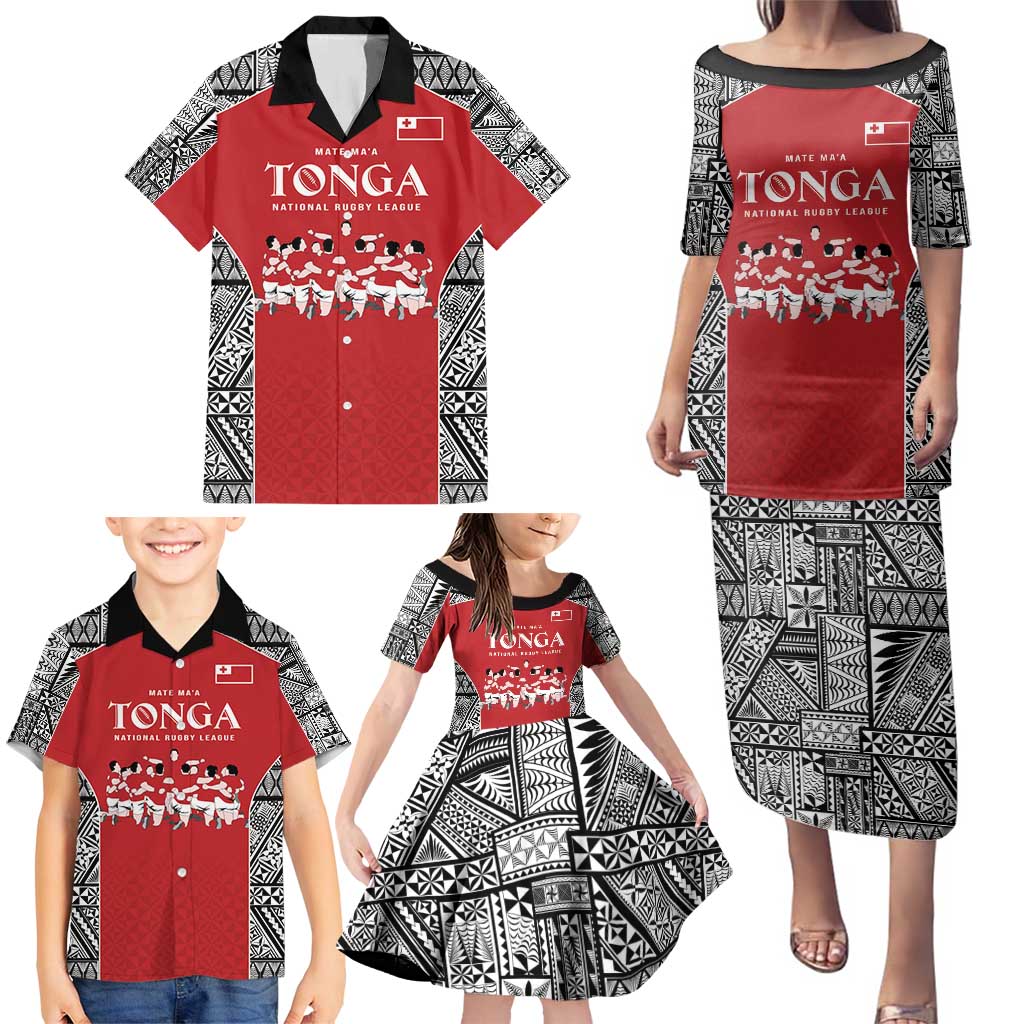 Custom Tonga Rugby Mate Ma'a Family Matching Puletasi and Hawaiian Shirt Tonga XIII Make History Pacific Champions LT9 - Polynesian Pride