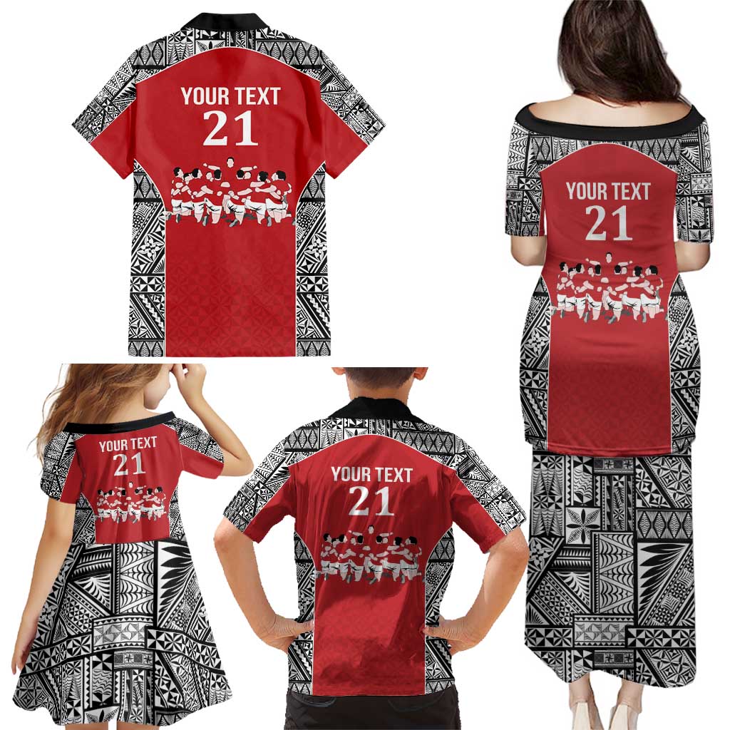 Custom Tonga Rugby Mate Ma'a Family Matching Puletasi and Hawaiian Shirt Tonga XIII Make History Pacific Champions LT9 - Polynesian Pride