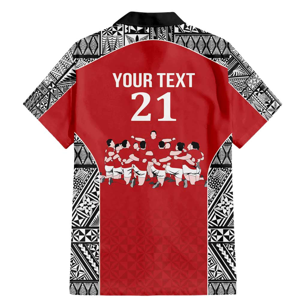 Custom Tonga Rugby Mate Ma'a Family Matching Short Sleeve Bodycon Dress and Hawaiian Shirt Tonga XIII Make History Pacific Champions LT9 - Polynesian Pride