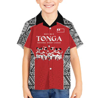 Custom Tonga Rugby Mate Ma'a Family Matching Short Sleeve Bodycon Dress and Hawaiian Shirt Tonga XIII Make History Pacific Champions LT9 Son's Shirt Red - Polynesian Pride