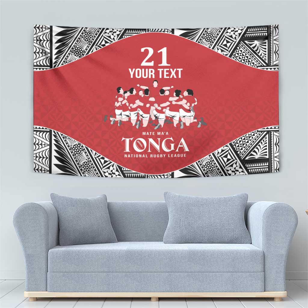 Custom Tonga Rugby Mate Ma'a Tapestry Tonga XIII Make History Pacific Champions LT9 - Polynesian Pride